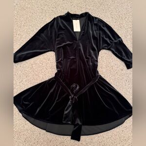 Elegant Black Velvet Dress